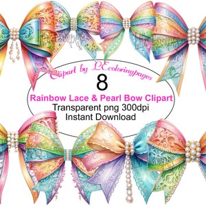 Rainbow Lace Pearl Bow Clipart Set digital Download Etsy rainbow-lace-pearl-bow-clipart-set-digital-download-etsy
