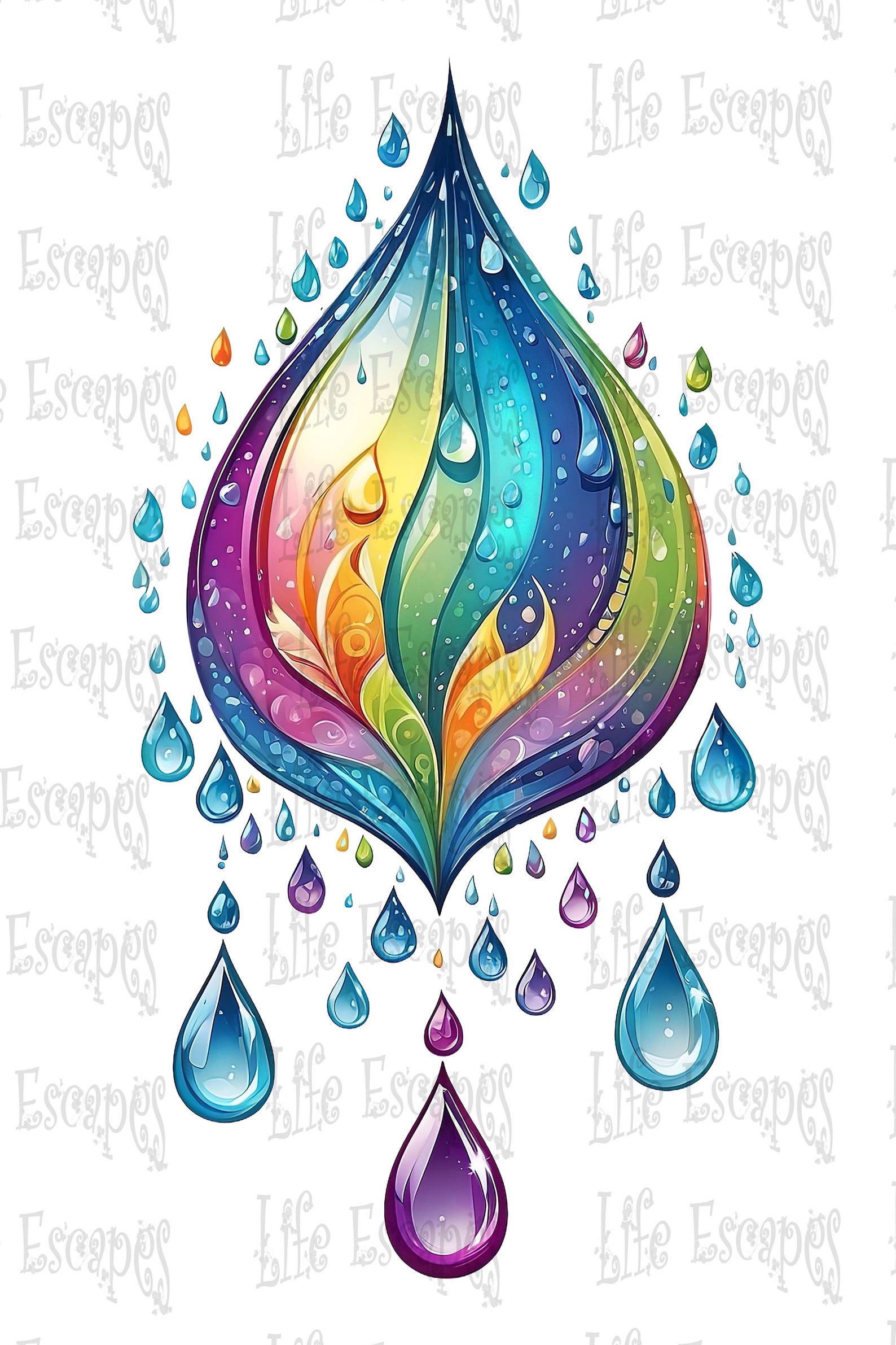 Cartoon Raindrop Clipart, Water Droplet Characters, Coloring Pages (PNG ...