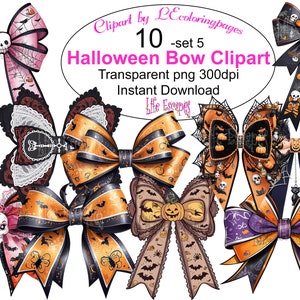 Halloween boog clipartset, digitale download, instant download clipart, transparante png, commercieel gebruik, Halloweenversieringen