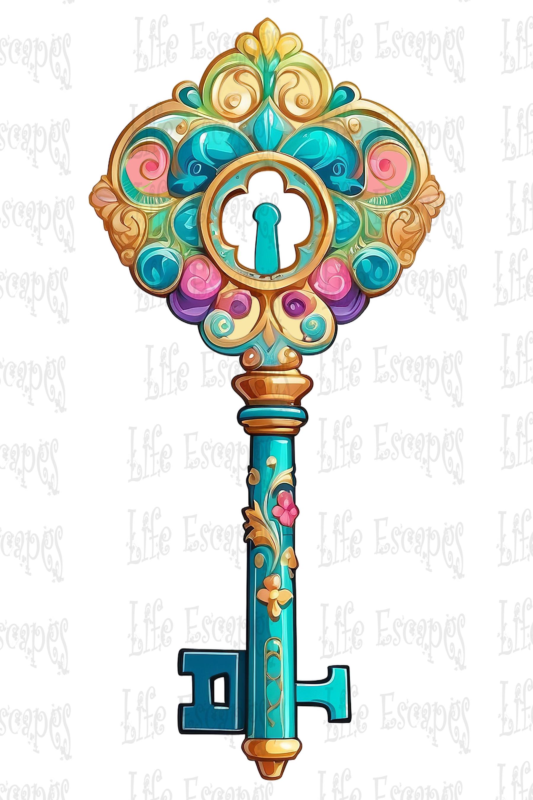 Rhinestone key, a sparkling set.