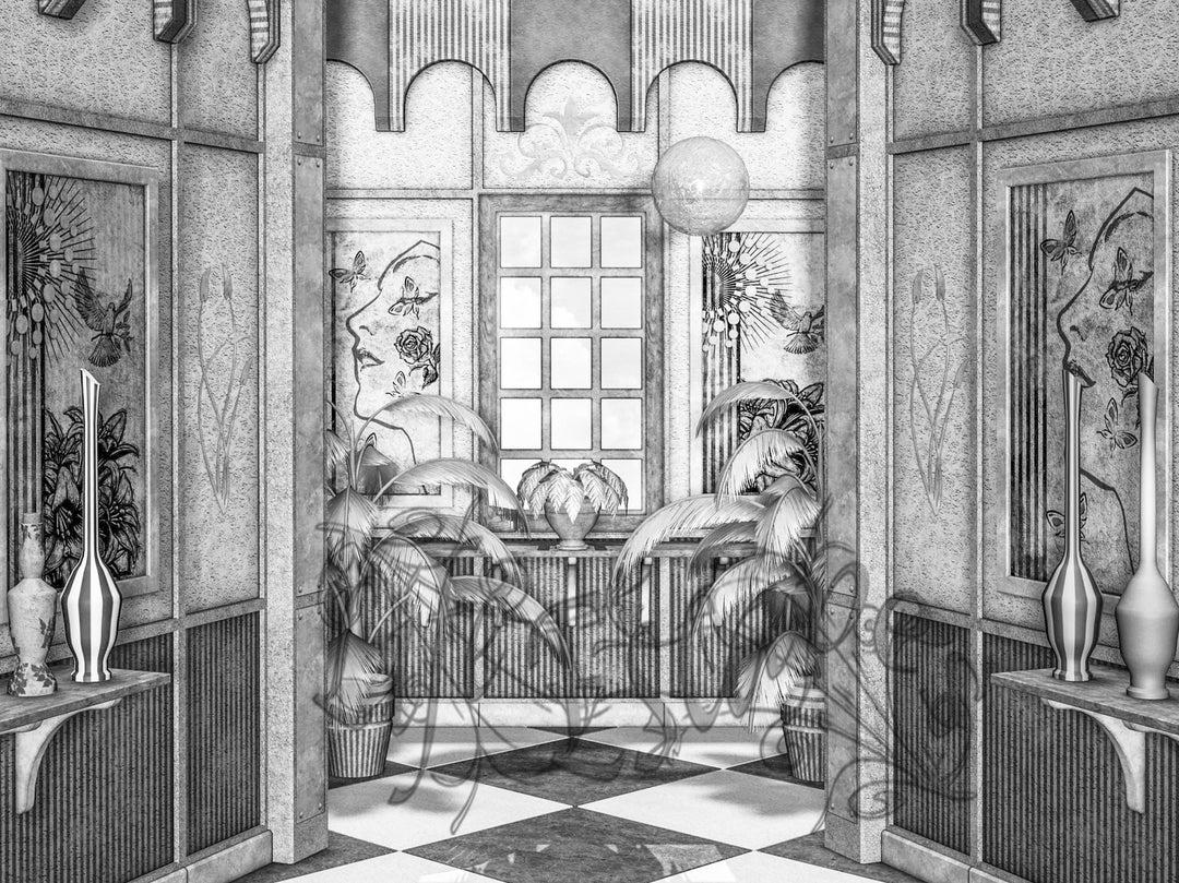Coloring Page Fantasy Grayscale High Resolution Printable - Etsy