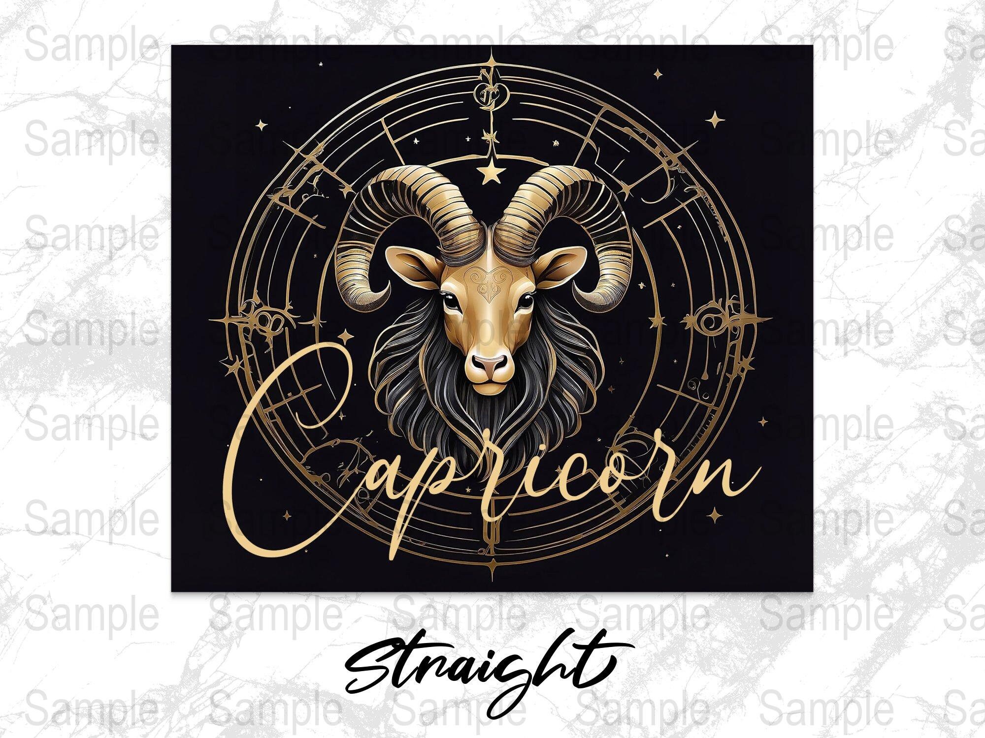 Zodiac Sign Capricorn 20 Oz Skinny Tumbler Sublimation Print, Straight ...