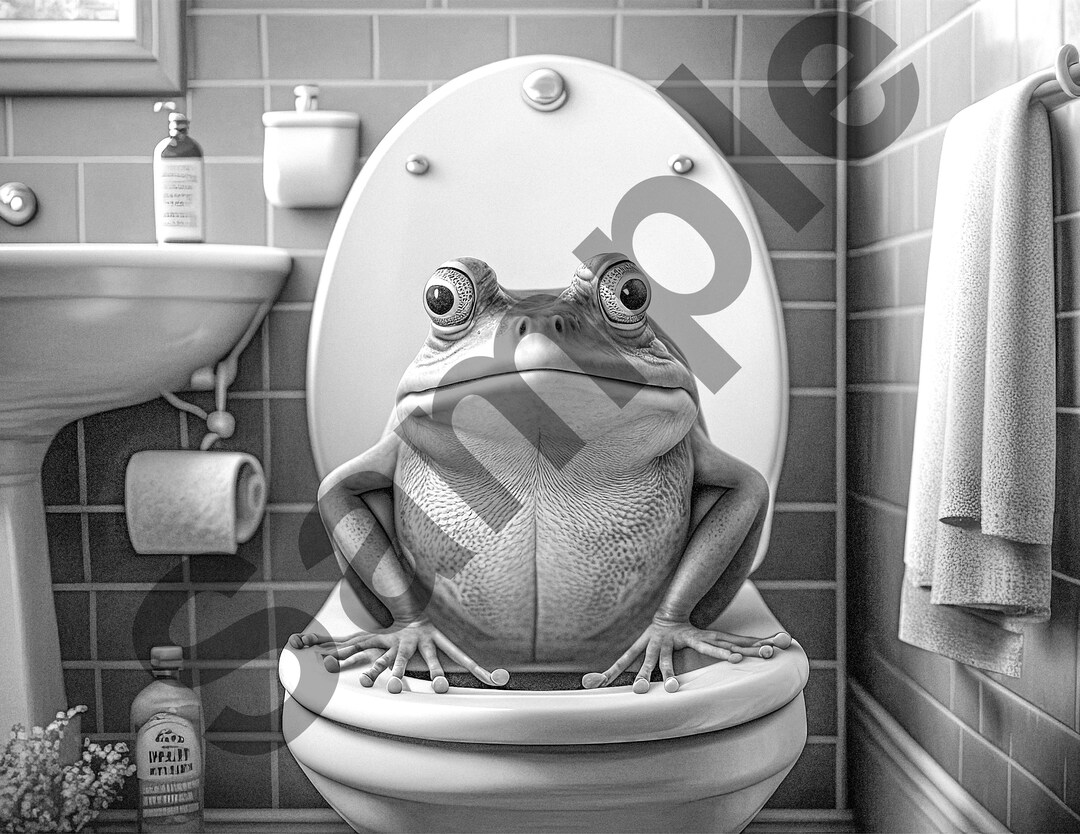 Coloring Page Froggy Fun Grayscale High Resolution Printable Single ...