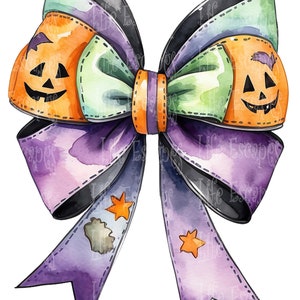 Halloween Clipart Bow Bundle, 9 Halloween Bows, Digital Download ...