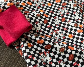KC Goose Infant Onesie |Kansas City Football Baby Outfit |Soft Checkered Baby Bodysuit Sizes Newborn-12 Months