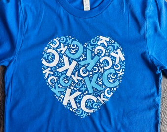 KC heart, Royals T-shirt, Kansas City Royals, Love Kansas City, Royals baseball