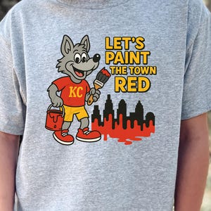 Paint the Town Red Kansas City Football PNG Instant Download, Sublimation Digital Design