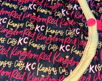 Kansas City Red Kingdom Infant Onesie | Black Baby Game Day Bodysuit | KC Baby Clothes | Football Outfit Newborn–12/18 Months