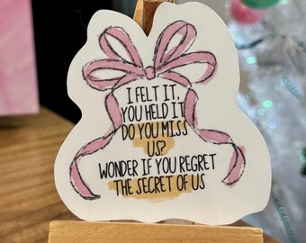 Gracie Abrams 'The Secret of Us' Glossy Sticker