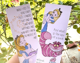Alice in Wonderland Bookmarks: Cheshire Cat, Bookish Gifts