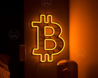 Enseigne au néon Bitcoin Trading, décoration murale commerciale, cadeau de commerçant, art mural crypto, décoration murale commerçant, décoration murale crypto, art, décoration d’enseigne au néon