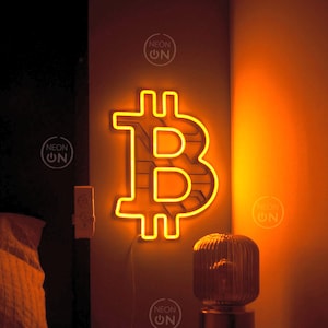 Bitcoin Trading neon sign, trading wall decor, trader gift,  crypto wall art, trader wall Decor, crypto wall decor, art, neon sign decor