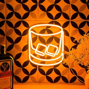 whisky lover art , whisky neon sign, whisky glass wall decor, neon light, whisky wall decor, neon bedroom Decor, neon sign wall art