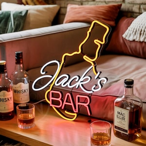 Custom home  Bar Neon Sign, Personalized Home Bar Pub Beer LED Neon Light Sign Wall Decor Man Cave Sign, Gifts for Him Gift for Dad gift,
