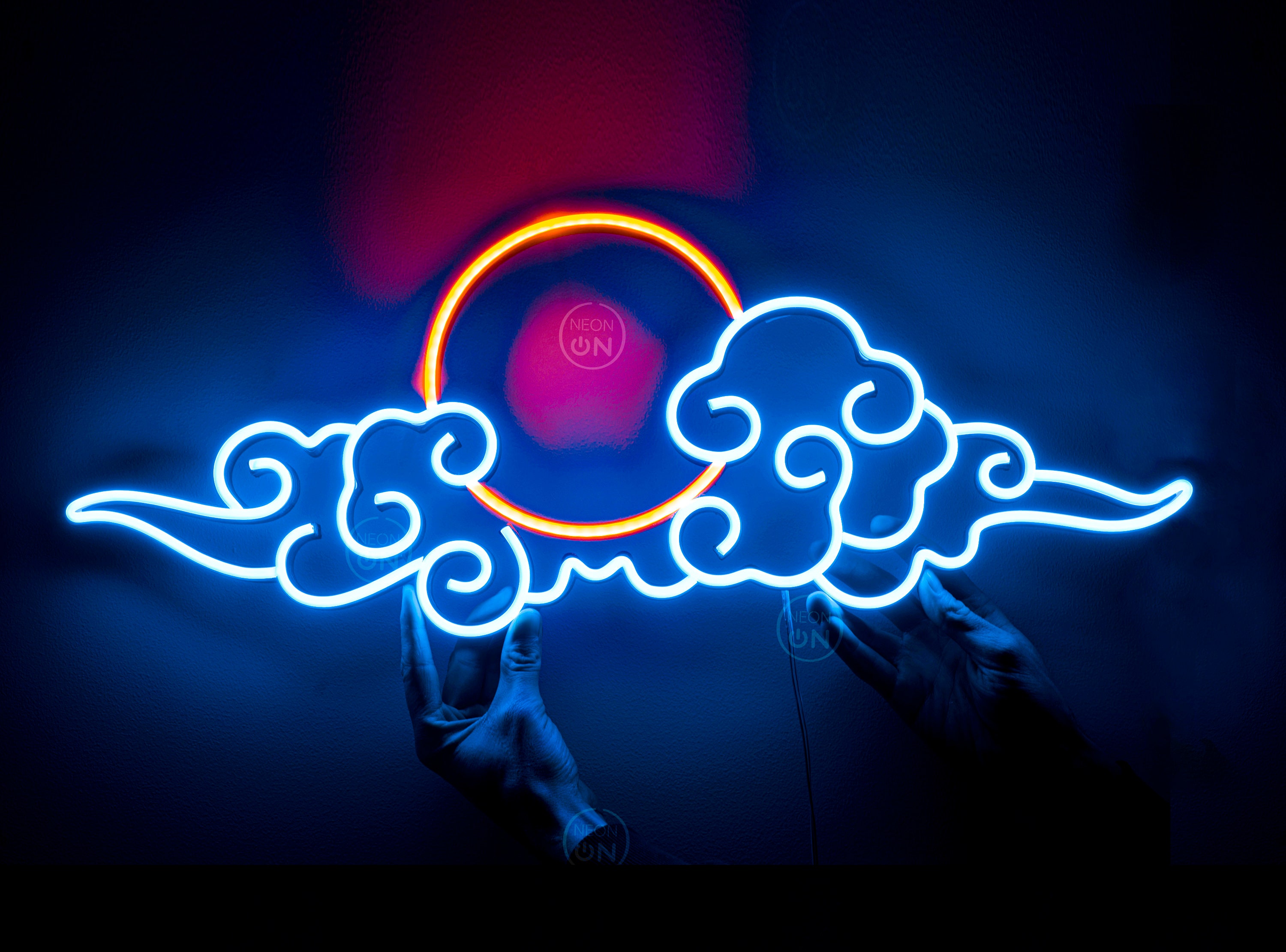 Anime Neon Sign Led Cloud Neon Light Sun Light Up Sign For Wall  Decor,Gaming Neon Sign For Game Room Kids Bedroom Room Shop Fun Gift For  Christmas