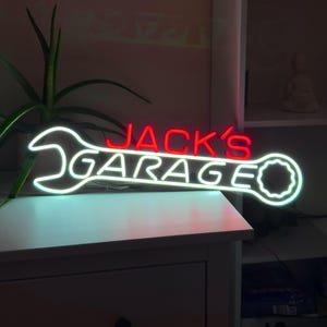 Personalized Garage Sign | Custom Name Garage Decor | Papas Garage Wrench | Dads Garage | Fathers Day Gift | Wrench Sign 001
