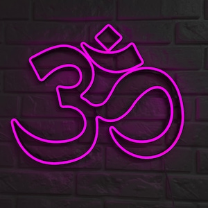 Om Symbol neon Aum Wall Decals Yoga Meditation Namaste Signs Buddha Wall Decor Decoration Home Art yoga Wall Art Neon Custom Desk light