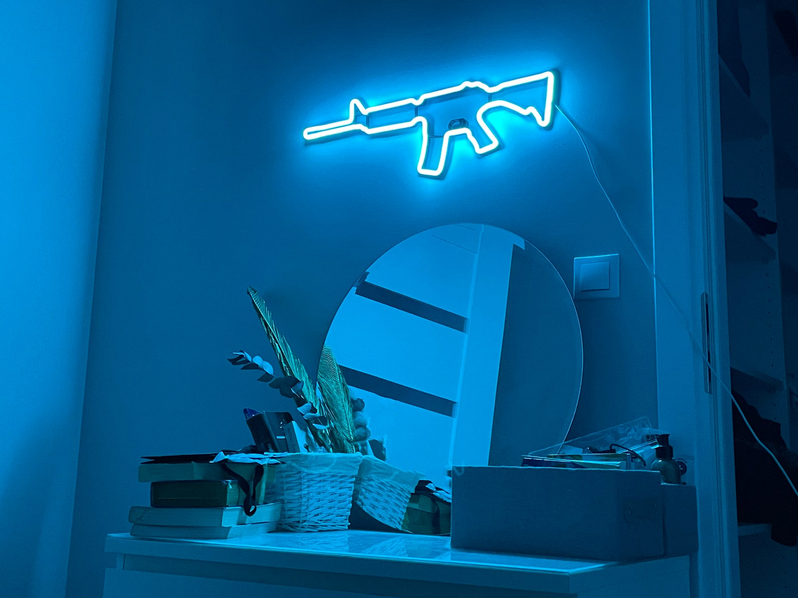 Gun Neon Wall Decor Sign AR 15 Pistol LED Neon Lights Gun Wall Etsy