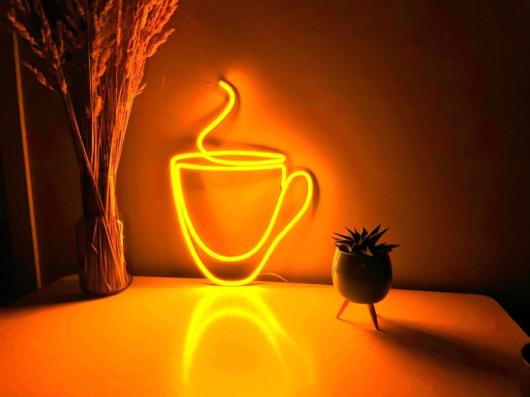 Coffee Cup LED Neon Sign: Kitchen Decor - Etsy Sweden