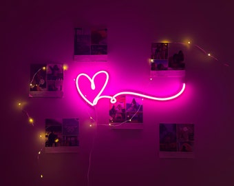 Heart Decor Love Light Romantic Gift Heart Lamp Sweet Decor Love Glow Heartbeat Gift Cozy Light Warm Decor Heart Shimmer Tender Gift Heart
