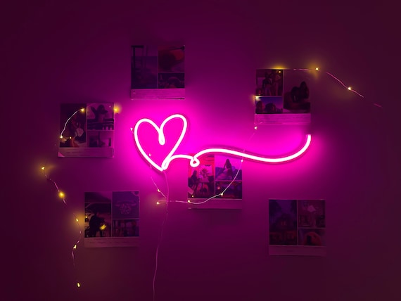 Pink 2024 heart lamp
