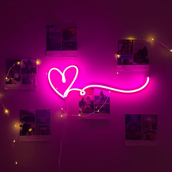 Décor de coeur amour lumière cadeau romantique coeur lampe doux décor amour lueur battement de coeur cadeau lumière confortable décor chaud coeur chatoyant cadeau tendre coeur