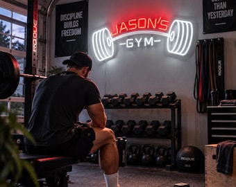 Personal Trainer Neon Sign, Custom Fitness Studio Name Light, Strength Coach Wall Decor, Private Gym Branding, New Gym Opening Gift