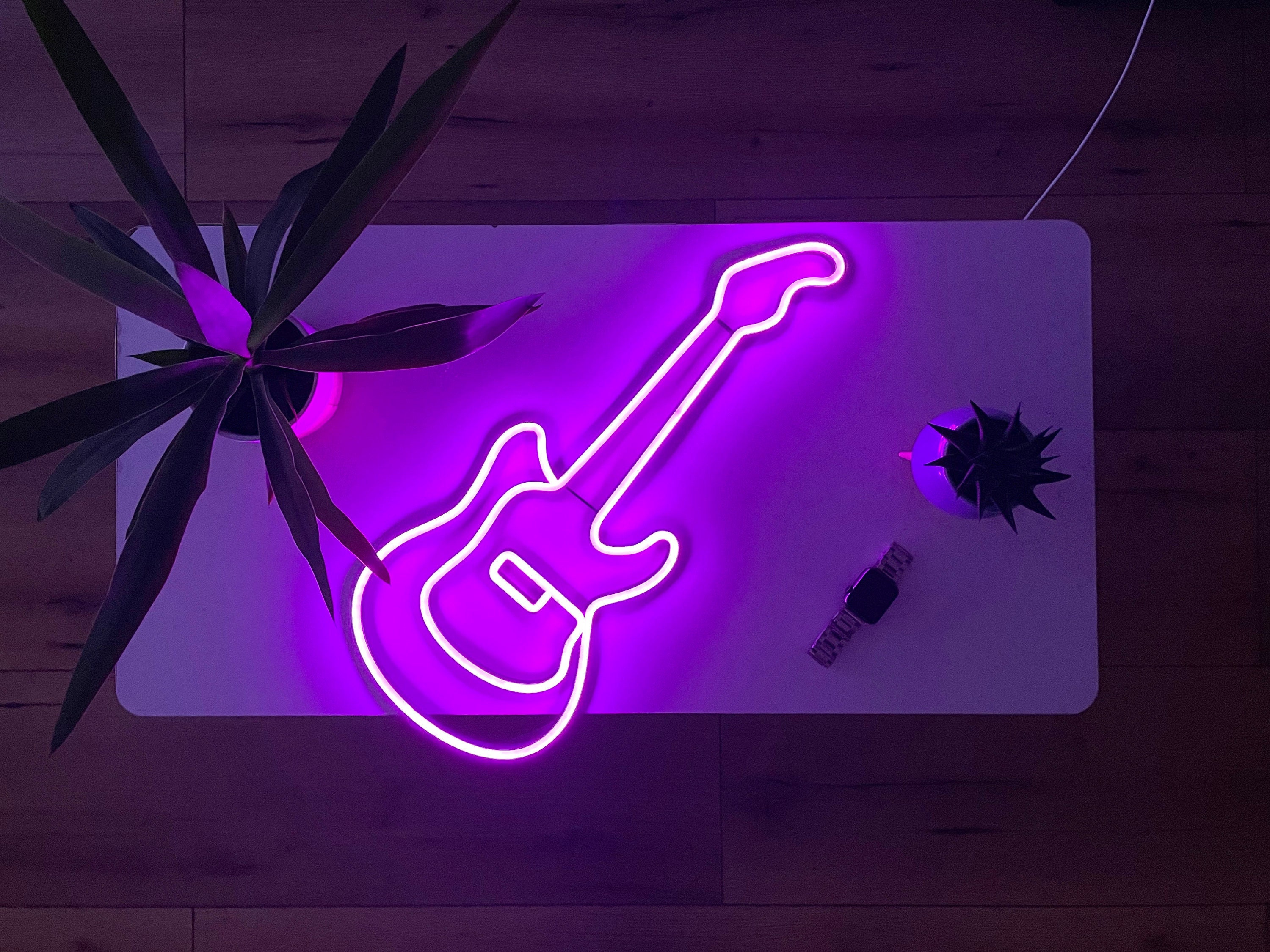 Electric Guitar Light Music Neon Sign Guitar Art Light Sign Led
