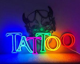 tattoo lover art , tattoo neon sign tattoo sign wall decor tattoo led, gift for her, tattoo wall decor, tattoo light Decor sign studio
