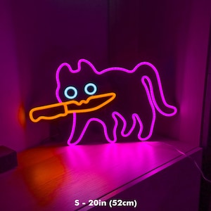 cat neon sign | The Ultimate LED Light for Meme Lovers & Wall Decor! | Perfect for Gaming Setups, Offices  Neon sign bedroom, neon sign