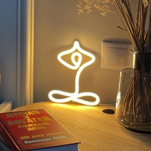 Yoga Neon Sign – LED Wall Art, Meditation Room Decor, Spiritual Neon Light, Zen Yoga Studio Sign, Relaxing LED Decor for Home & Gym