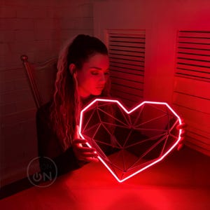 Herz Leuchtreklame Schlafzimmer Herz Leuchtreklame Benutzerdefinierte Nägel Salon Ladenschild Ereignis Party Hauswanddekor LED Liebesbrief Neonlichter