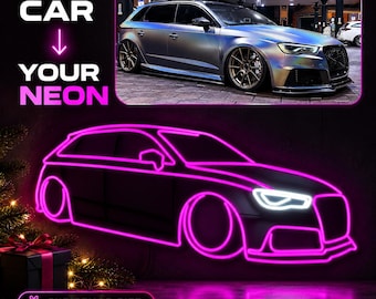 Custom Car Neon Sign, Personalized Christmas Gift for Him, Car Portrait Light from Photo, Gift for Husband Boyfriend or Dad