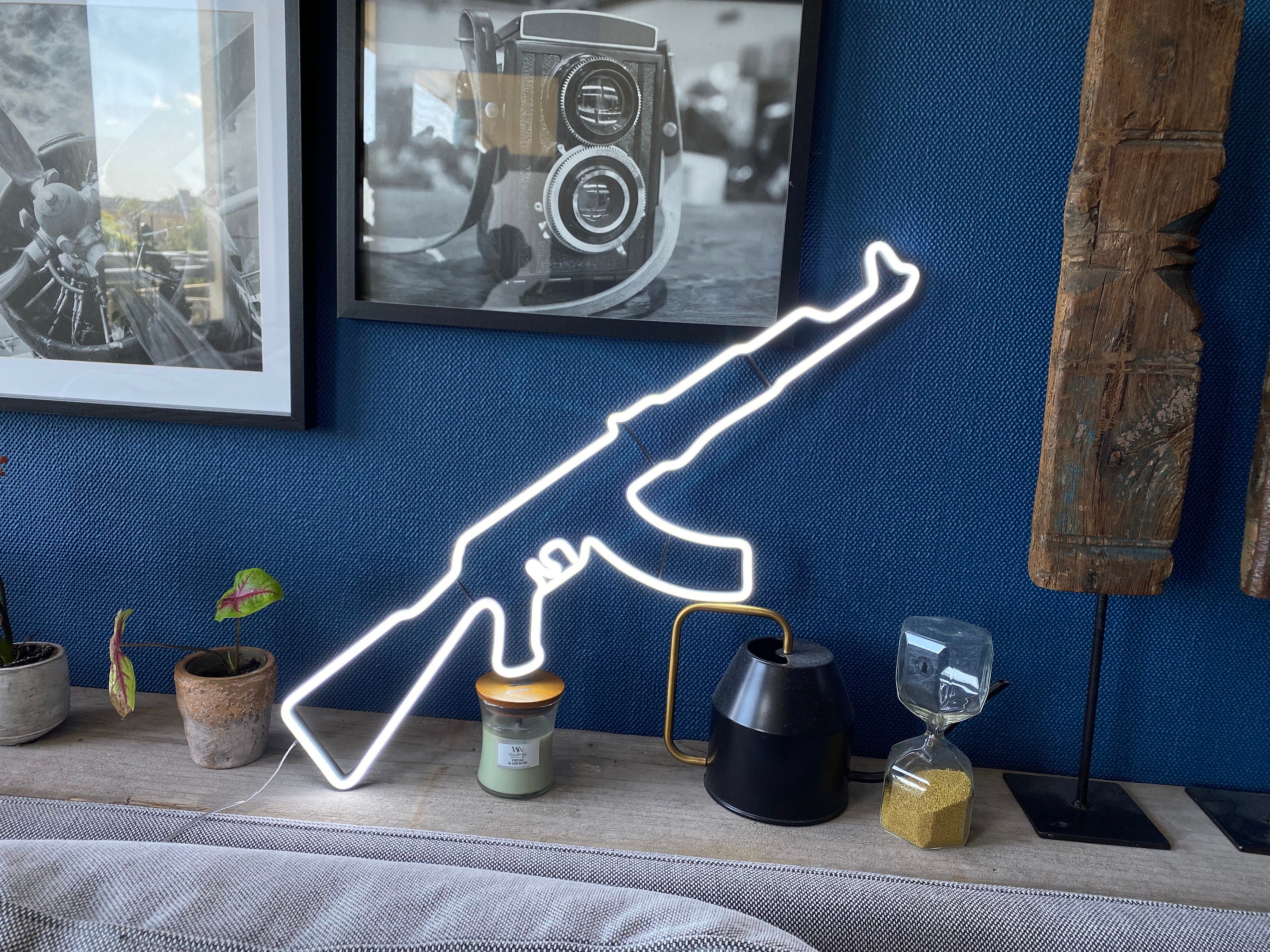 Gun Led Neon Signs AK 47 Neon Pistol LED Neon Lights Gun Wall Etsy