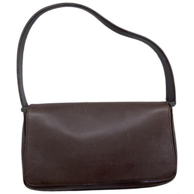 vintage coach brown leather shoulder bolsa