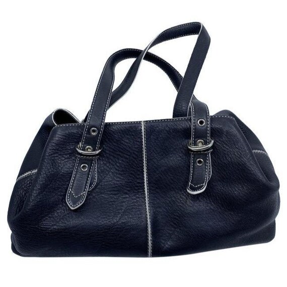 cole haan black leather purse