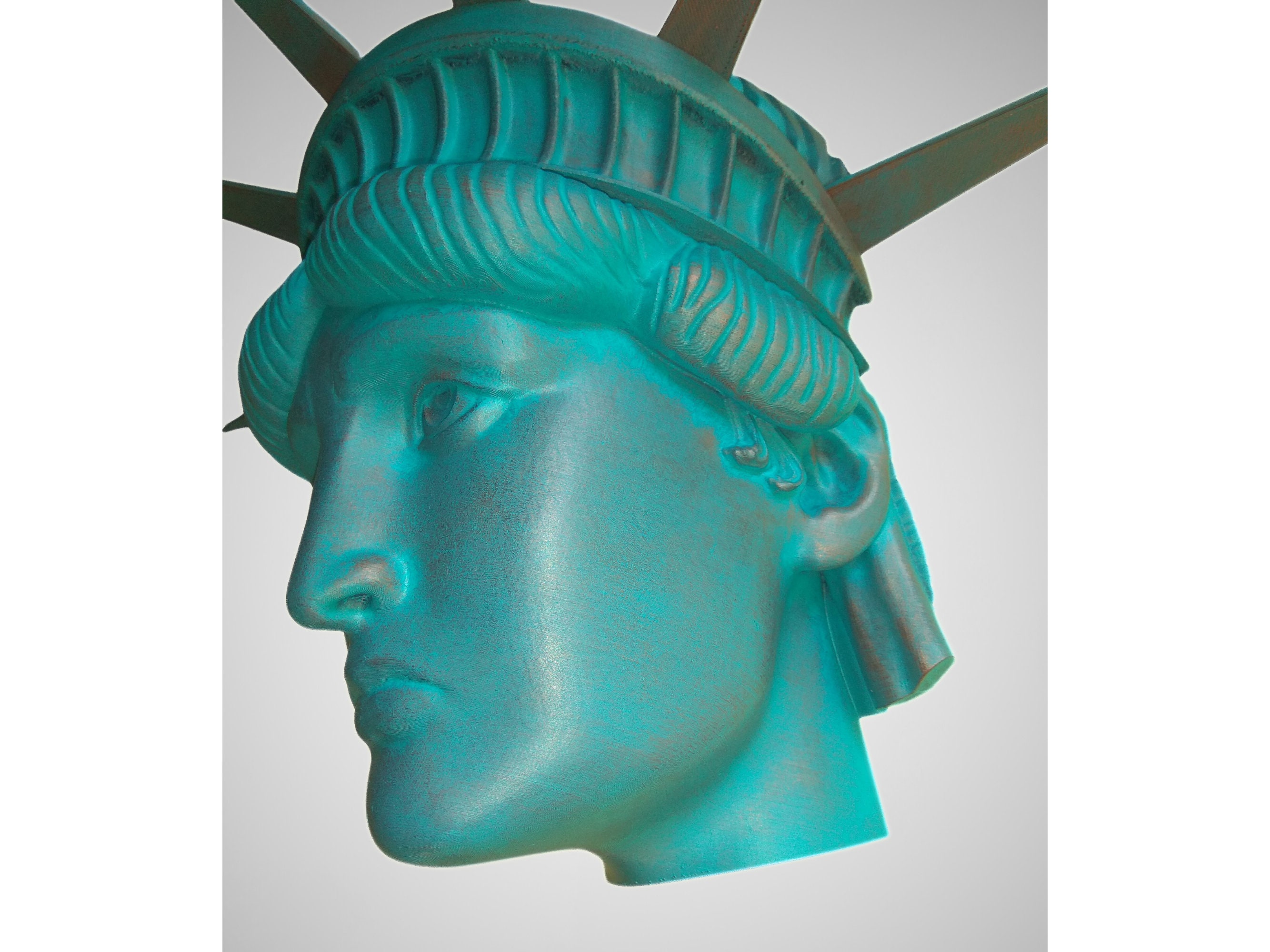 Wall Mounted Statue of Liberty Head. 3D Printed Wall Decor. Etsy