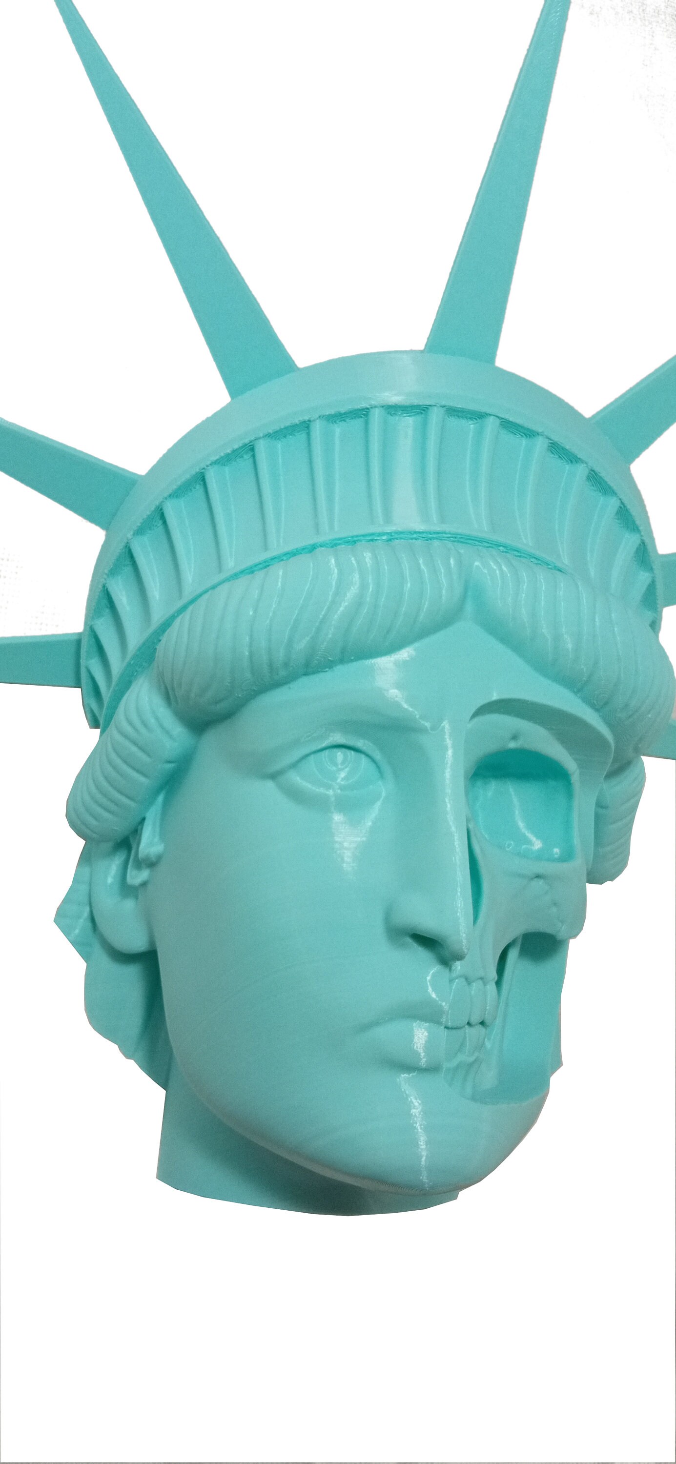 Wall Mounted Statue of Liberty Skull Head. 3D Printed Wall Etsy