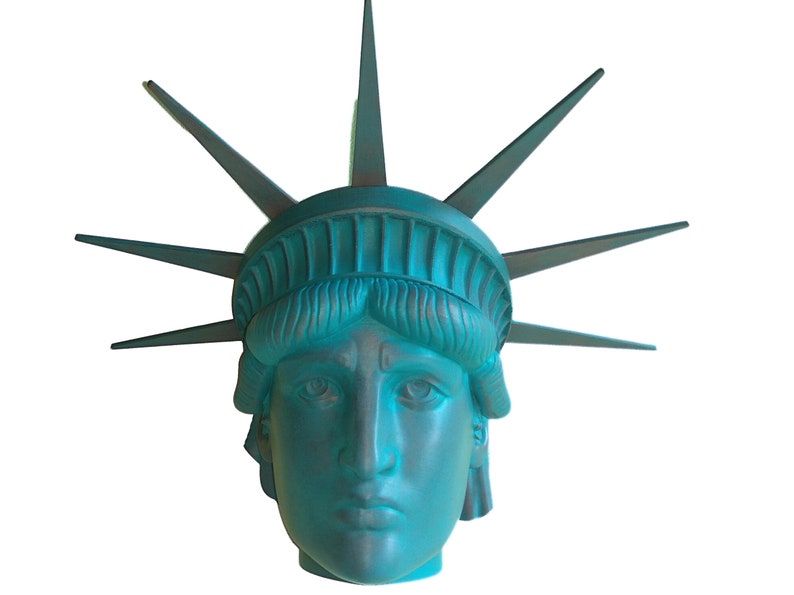 Wall Mounted Statue of Liberty Head. 3D Printed Wall Decor. Etsy