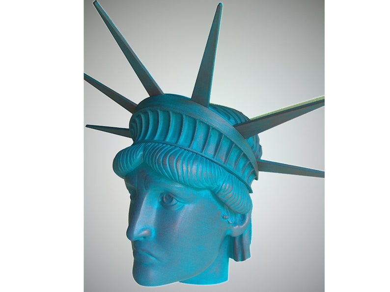 Wall Mounted Statue of Liberty Head. 3D Printed Wall Decor. Etsy