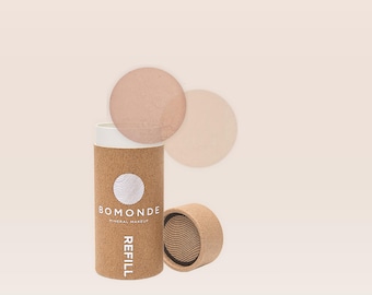Vegan Mineral Finishing Powder Refill, Fixierpuder Natürliches Make-up, Mattpuder, Leichtes Gesichtspuder, Umweltfreundliches nachfüllbares Make-up