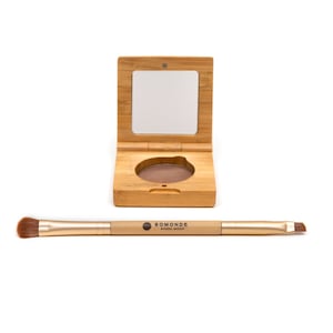 Vegan Powder eyebrow pallet and brush - 100% natural makeup and refillable