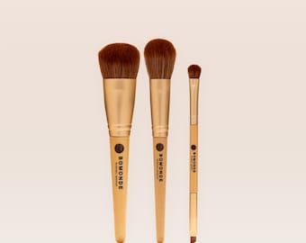 3-Piece Vegan Makeup Brush Set | Powder & Eyes Essentials