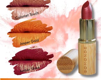 Vegan Satin Lipstick, Mineral Lipstick, Natural Lip Colour, Hydrating Lipstick, Long Lasting Lipstick, Clean Beauty Makeup