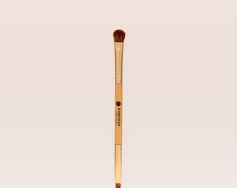 Vegan Dual Eye Liner and Shadow Makeup Brush - Synthetic hair