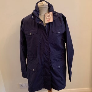 HOODED RAIN COAT - Navy Jacket Coat - Women Rain Jacket - Winter Outwear - Navy Coat - Lightweight Coat - Lined Coat