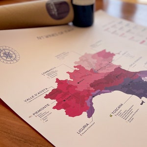 Wine Maps Old World Wine Bundle France, Italy, Spain Wine Regions, Appellations l Gift for Wine Enthusiast, Lovers Winery Tasting image 6