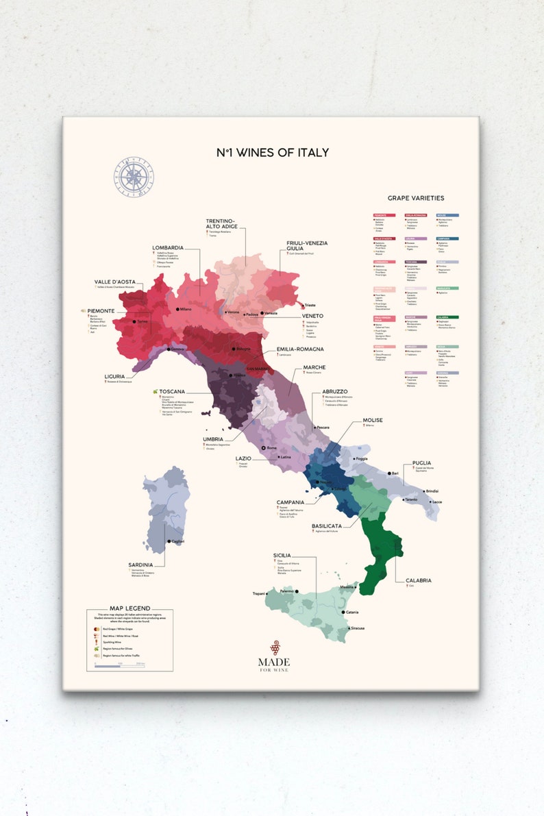 Wine Maps Old World Wine Bundle France, Italy, Spain Wine Regions, Appellations l Gift for Wine Enthusiast, Lovers Winery Tasting image 4