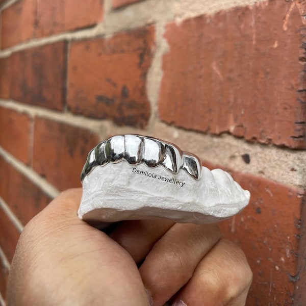 Grillz 8 Bottom/Top Teeth Sterling Silver/Gold