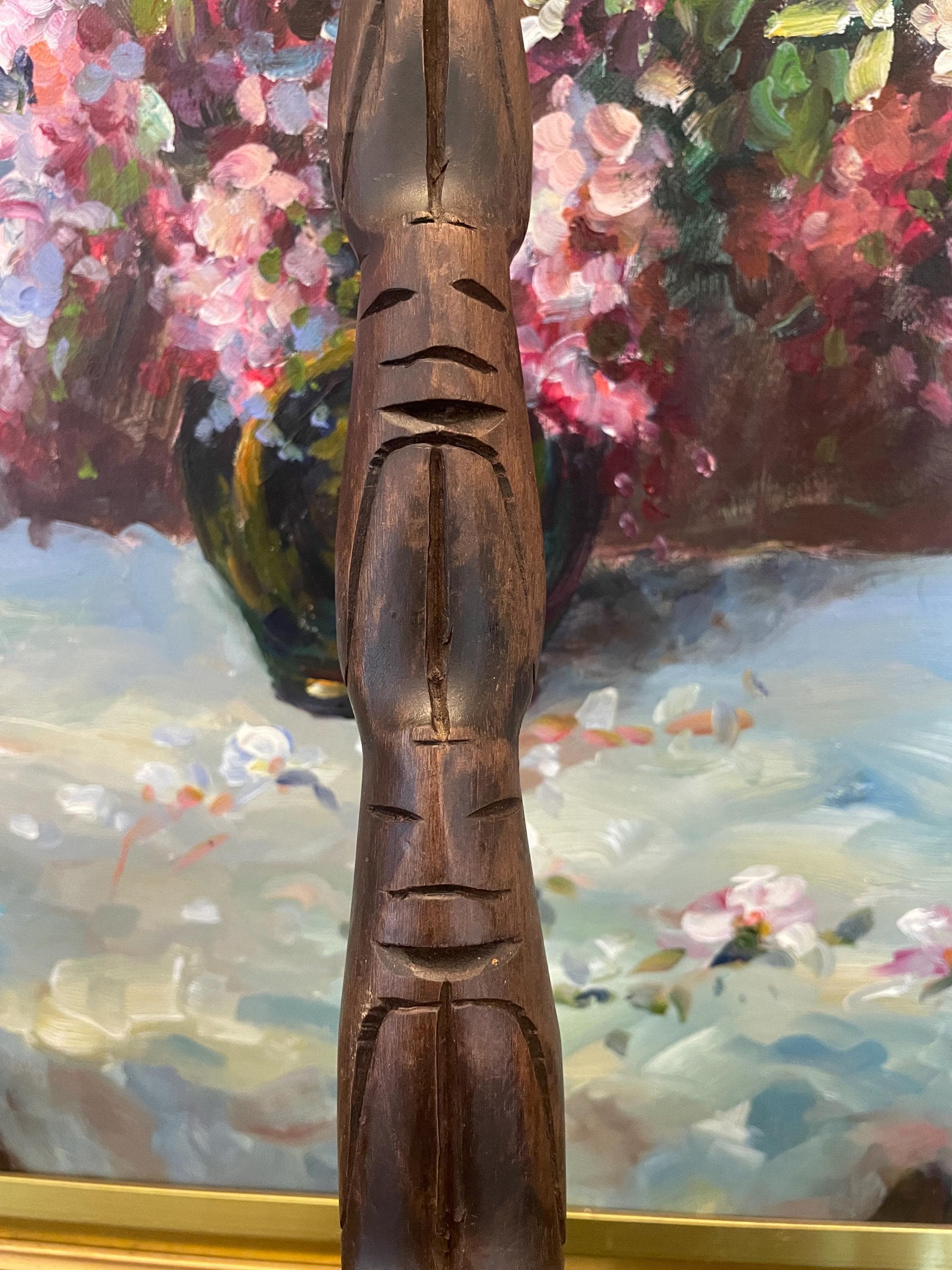 ヴィンテージ特大木製フォークとスプーン 27インチ - 壁装飾 レトロ 70